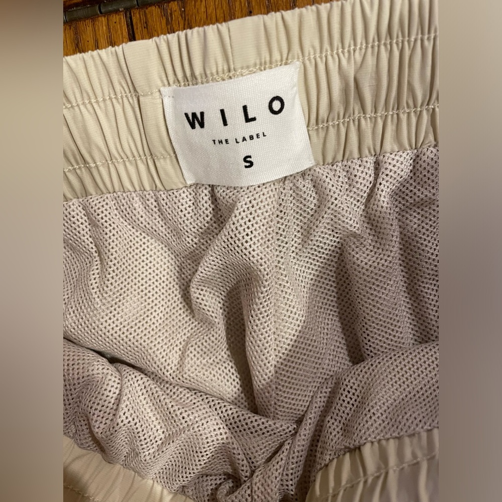 WILO the Label Parachute Joggers, size small, beige color